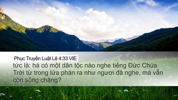 Phục Truyền Luật Lệ 4:33 VIE Bible Verse Image