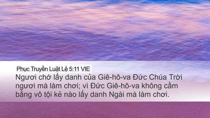 Phục Truyền Luật Lệ 5:11 VIE Bible Verse Image