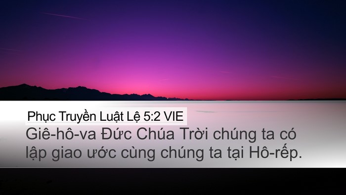 Phục Truyền Luật Lệ 5:2 VIE Bible Verse Image