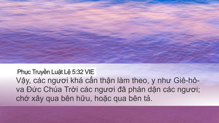 Phục Truyền Luật Lệ 5:32 VIE Bible Verse Image