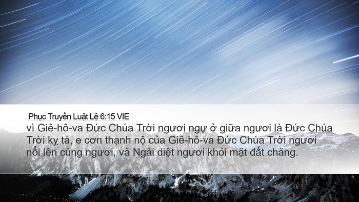 Phục Truyền Luật Lệ 6:15 VIE Bible Verse Image