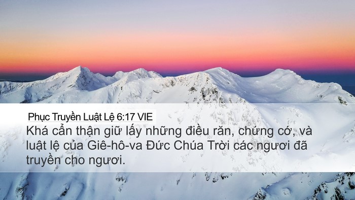 Phục Truyền Luật Lệ 6:17 VIE Bible Verse Image