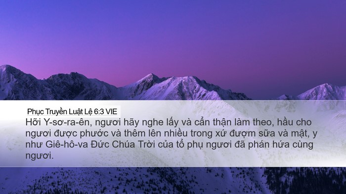 Phục Truyền Luật Lệ 6:3 VIE Bible Verse Image