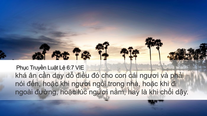 Phục Truyền Luật Lệ 6:7 VIE Bible Verse Image