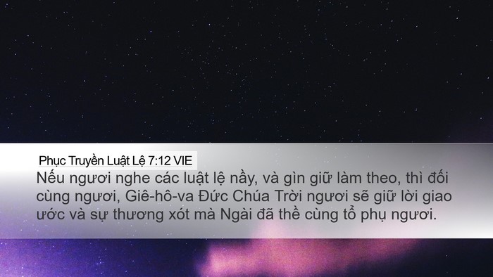 Phục Truyền Luật Lệ 7:12 VIE Bible Verse Image
