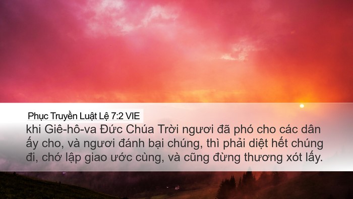 Phục Truyền Luật Lệ 7:2 VIE Bible Verse Image