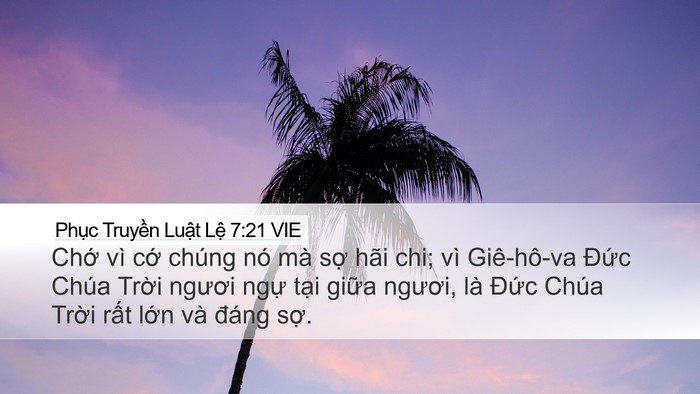 Phục Truyền Luật Lệ 7:21 VIE Bible Verse Image