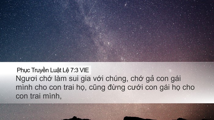 Phục Truyền Luật Lệ 7:3 VIE Bible Verse Image