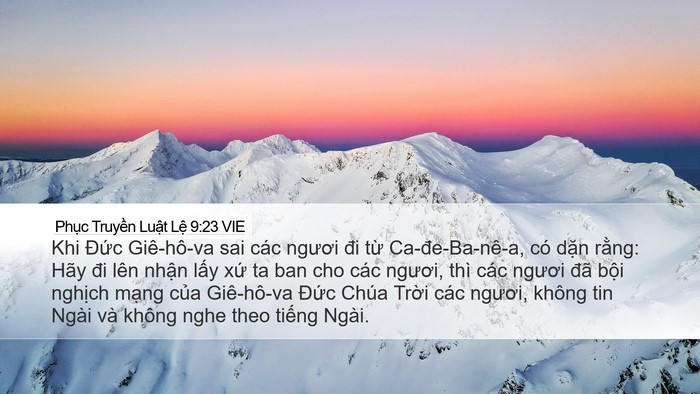 Phục Truyền Luật Lệ 9:23 VIE Bible Verse Image