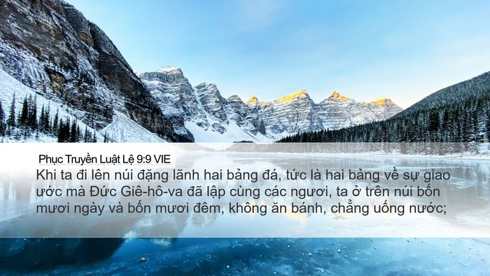 Phục Truyền Luật Lệ 9:9 VIE Bible Verse Image