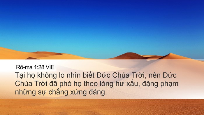 Rô-ma 1:28 VIE Bible Verse Image