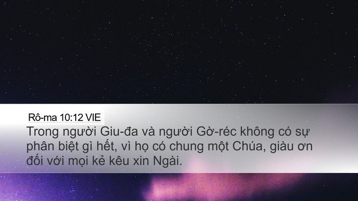 Rô-ma 10:12 VIE Bible Verse Image