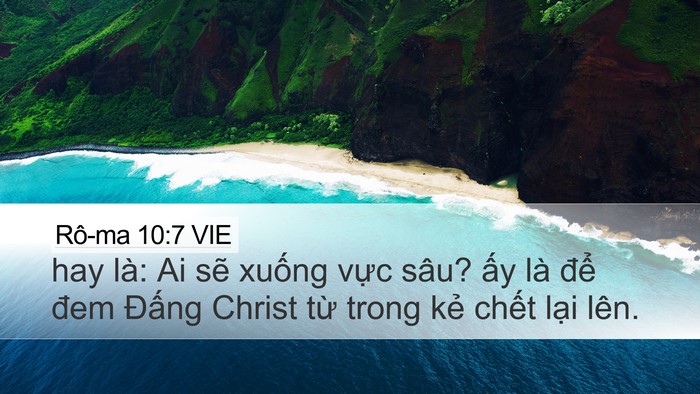 Rô-ma 10:7 VIE Bible Verse Image