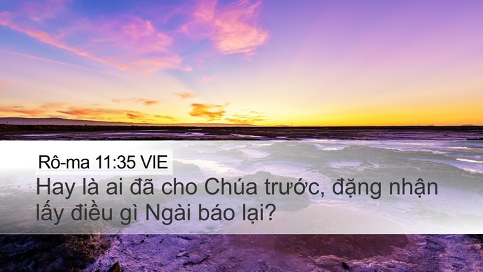Rô-ma 11:35 VIE Bible Verse Image