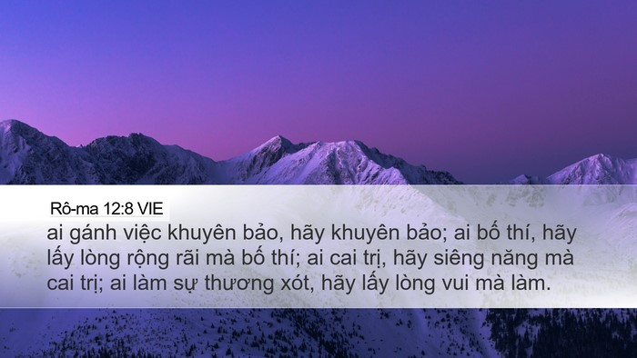 Rô-ma 12:8 VIE Bible Verse Image