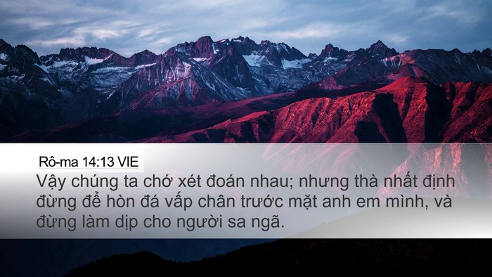 Rô-ma 14:13 VIE Bible Verse Image