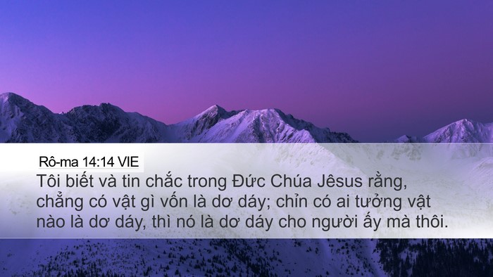 Rô-ma 14:14 VIE Bible Verse Image