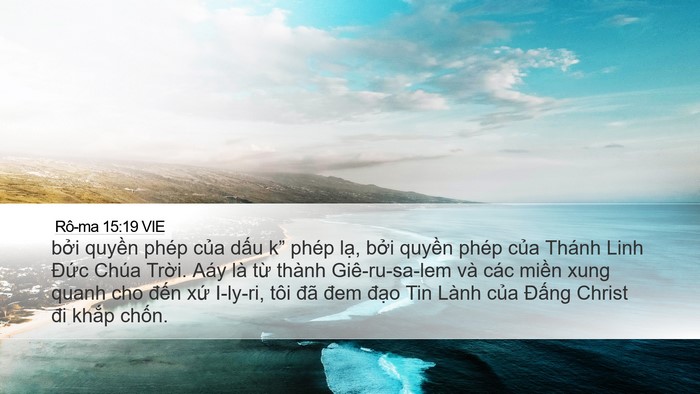 Rô-ma 15:19 VIE Bible Verse Image