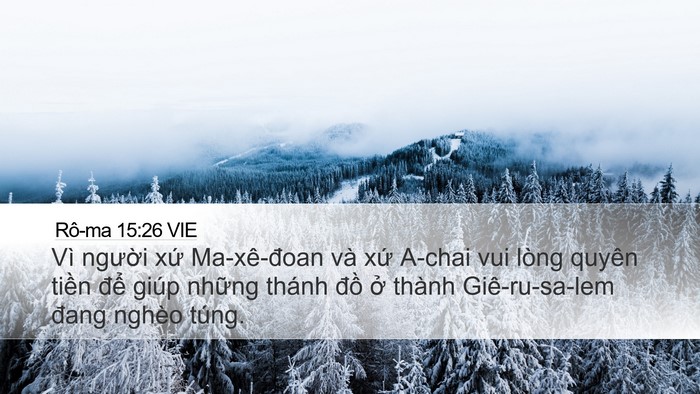 Rô-ma 15:26 VIE Bible Verse Image