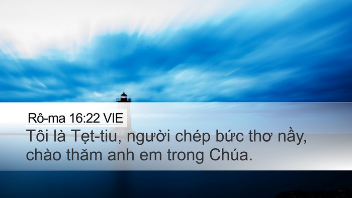 Rô-ma 16:22 VIE Bible Verse Image