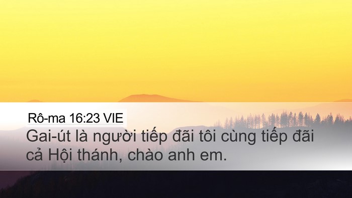 Rô-ma 16:23 VIE Bible Verse Image