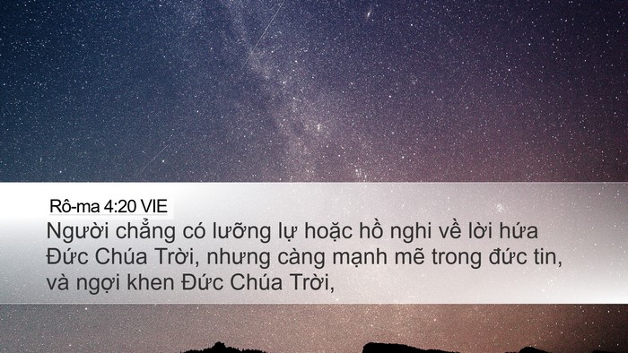 Rô-ma 4:20 VIE Bible Verse Image