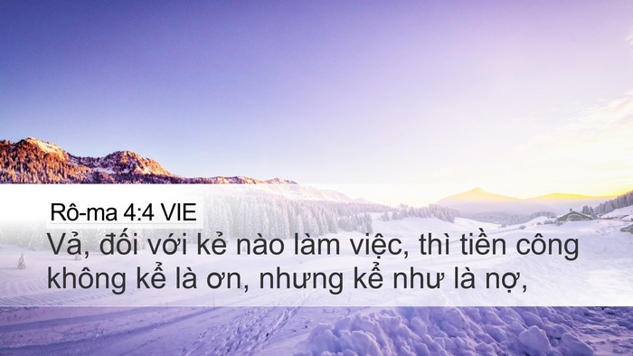 Rô-ma 4:4 VIE Bible Verse Image