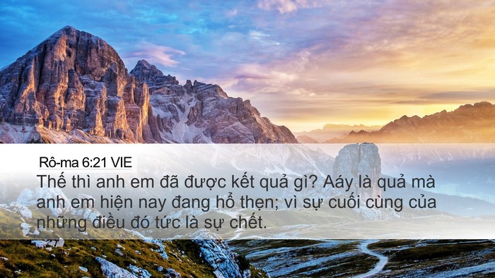 Rô-ma 6:21 VIE Bible Verse Image