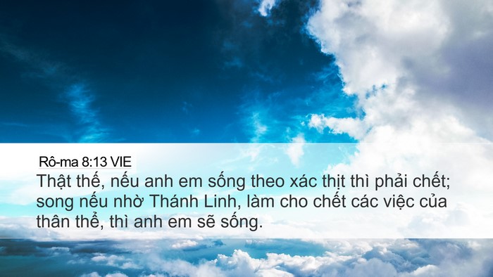 Rô-ma 8:13 VIE Bible Verse Image