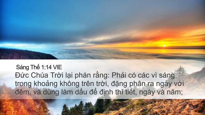 Sáng Thế 1:14 VIE Bible Verse Image