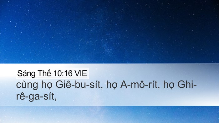 Sáng Thế 10:16 VIE Bible Verse Image