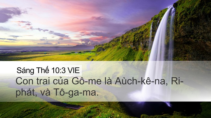 Sáng Thế 10:3 VIE Bible Verse Image