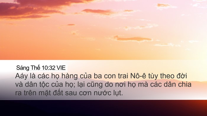 Sáng Thế 10:32 VIE Bible Verse Image