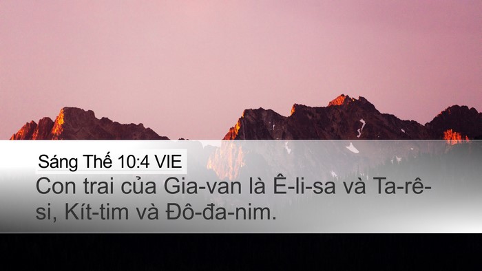 Sáng Thế 10:4 VIE Bible Verse Image