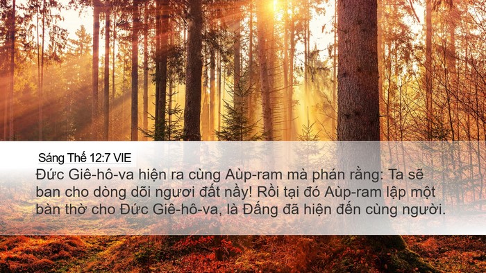 Sáng Thế 12:7 VIE Bible Verse Image