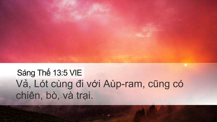 Sáng Thế 13:5 VIE Bible Verse Image