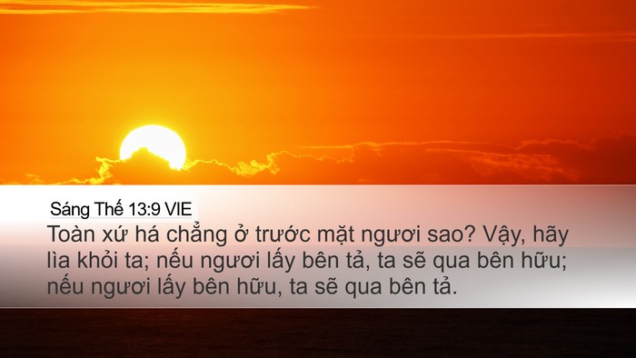 Sáng Thế 13:9 VIE Bible Verse Image