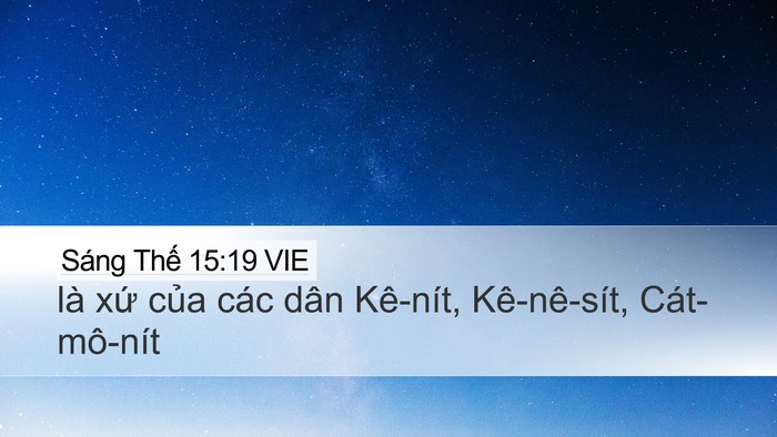 Sáng Thế 15:19 VIE Bible Verse Image
