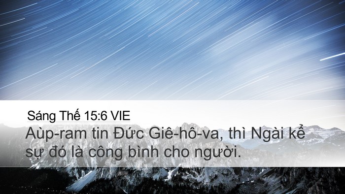 Sáng Thế 15:6 VIE Bible Verse Image