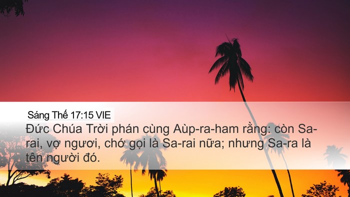 Sáng Thế 17:15 VIE Bible Verse Image