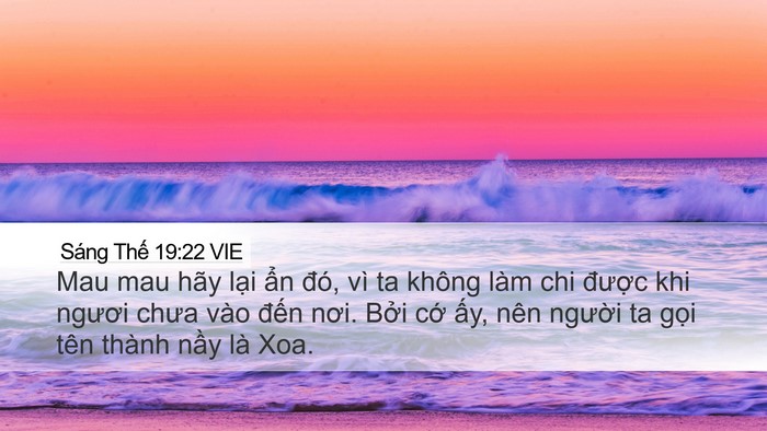 Sáng Thế 19:22 VIE Bible Verse Image