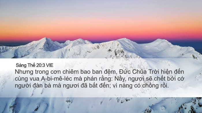 Sáng Thế 20:3 VIE Bible Verse Image