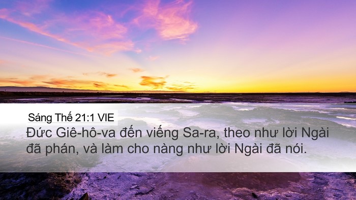 Sáng Thế 21:1 VIE Desktop Wallpaper - Đức Giê-hô-va đến viếng Sa-ra, theo - Desktop Bible Verse Wallpaper