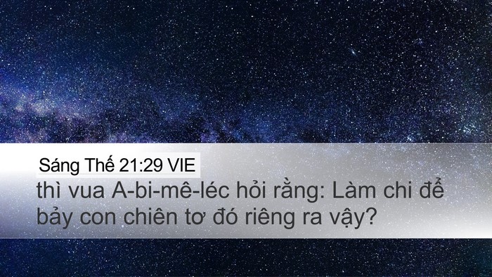Sáng Thế 21:29 VIE Bible Verse Image