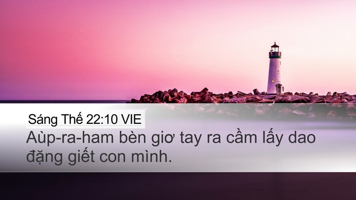 Sáng Thế 22:10 VIE Bible Verse Image