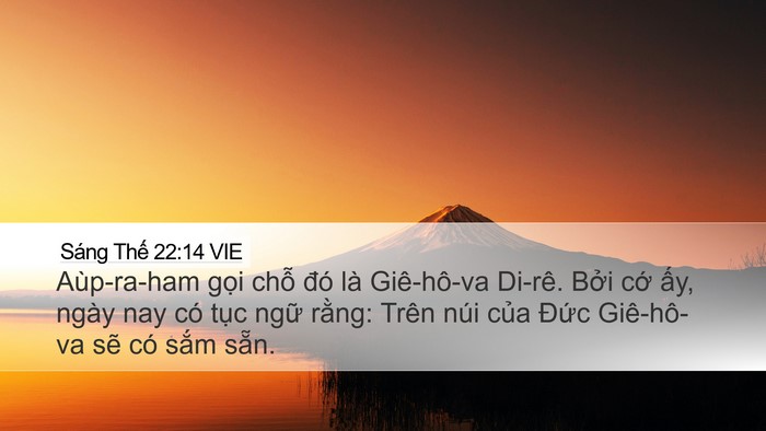 Sáng Thế 22:14 VIE Bible Verse Image