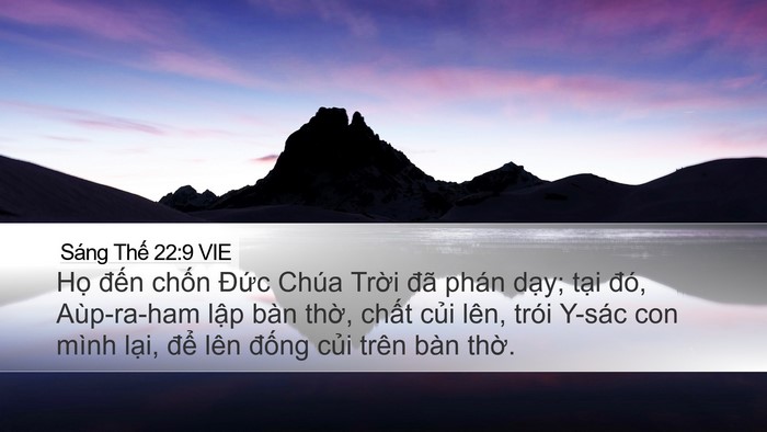 Sáng Thế 22:9 VIE Bible Verse Image