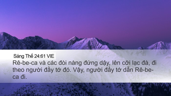 Sáng Thế 24:61 VIE Bible Verse Image