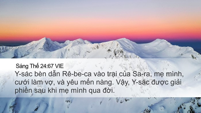 Sáng Thế 24:67 VIE Bible Verse Image