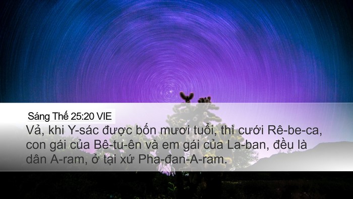 Sáng Thế 25:20 VIE Bible Verse Image